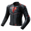 Kurtka skórzana Rebelhorn Vandal 2 Black Grey Fluo Red