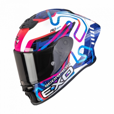 KASK SCORPION EXO-R1 EVO II Cornering WH-Bl-Pink