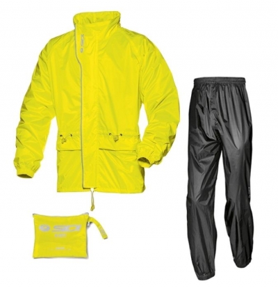 KOMBINEZON PRZECIWDESZCZOWY K-OUT 3 FLUO BLACK